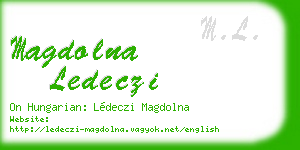 magdolna ledeczi business card